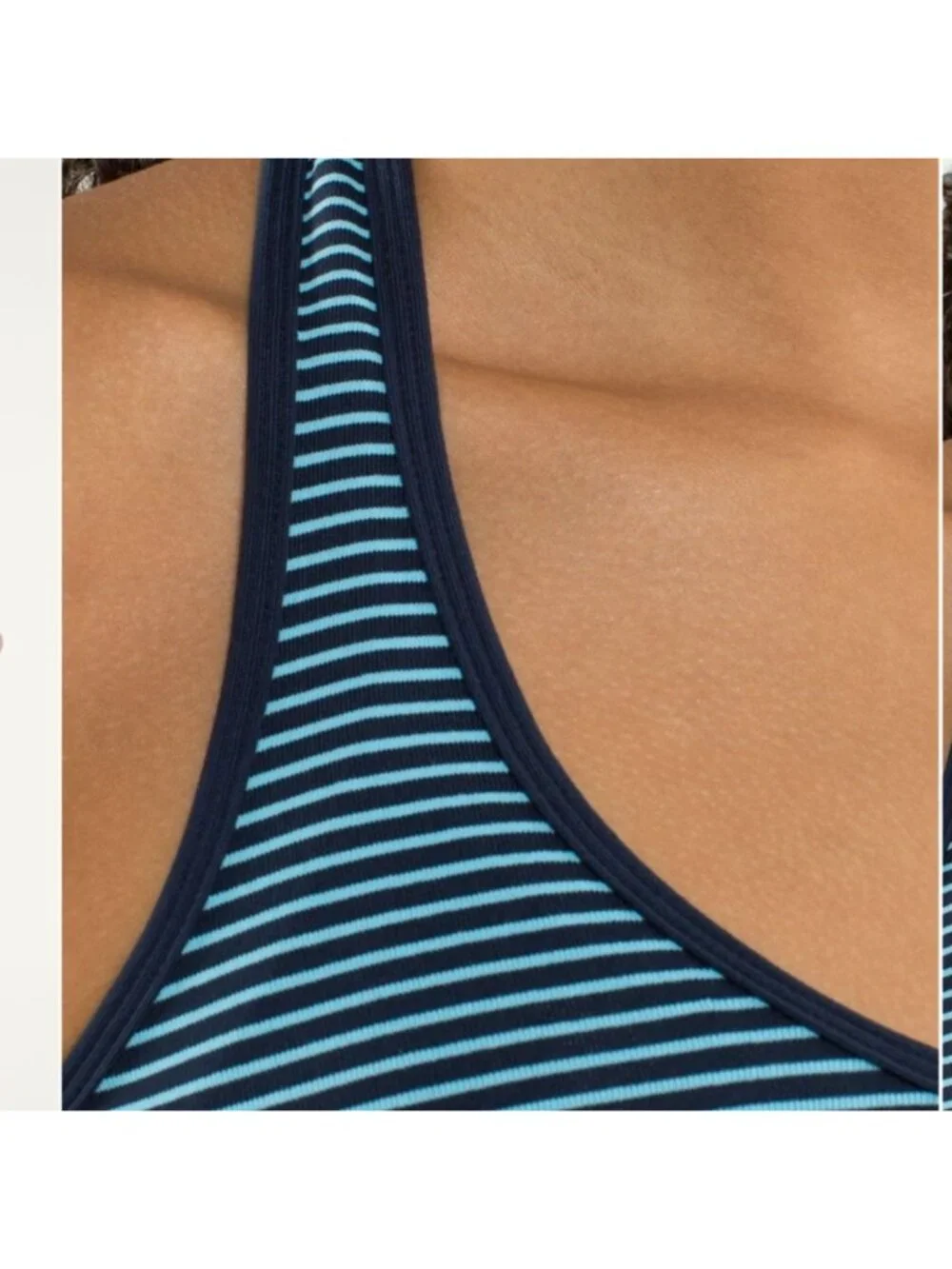 Lululemon Cool Racerback Hyper Stripe Blue Moon / Inkwell